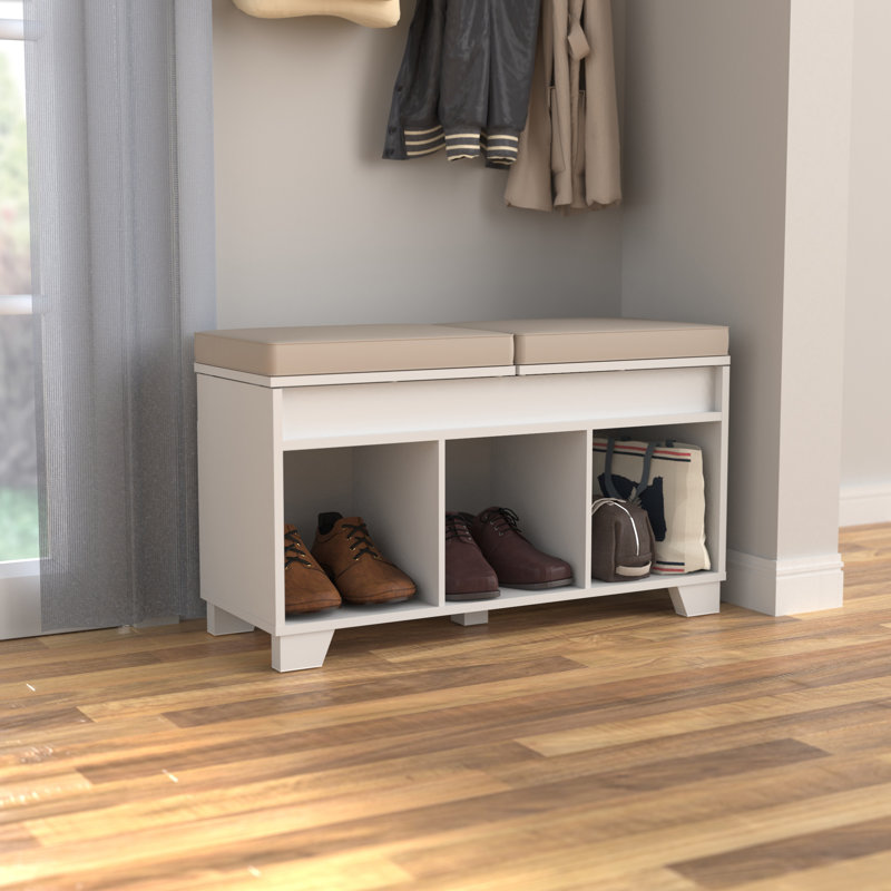 ClosetMaid Upholstered Flip Top Cubby Shoe Storage Bench & Reviews